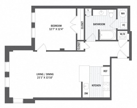 Floor plan at Jack Flats by Windsor, Massachusetts, 02176